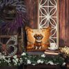 Tibetan Spaniel Fall Throw Pillow Machine Washable, Indoor Outdoor Decorative Pillow for Couch, Bed or Patio, 14Hx14W