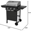 Nexgrill Premium 3 Burner Propane Barbecue Gas Grill, Side Table Open Cart with Wheels, Outdoor Cooking, Patio, Garden Barbecue