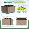 Outdoor Storage Shed, Metal Sheds & Outdoor Storage House for Patio Garden