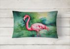 Nautical Collection Throw Pillow Throw Pillow for Indoor Couch Bed Outdoor Patio Washable, Flamingo 2858,12Hx16W