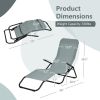 2 Piece Stackable Portable Patio Chaise Lounger with Rocking Design