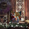 American Eskimo and Santa Claus Throw Pillow Machine Washable, Indoor Outdoor Decorative Pillow for Couch, Bed or Patio, 14Hx14W