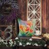 Lilies in Watercolor Throw Pillow Machine Washable, Indoor Outdoor Decorative Pillow for Couch, Bed or Patio, 14Hx14W