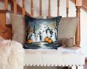 Ghosts Spooky Halloween Throw Pillow Machine Washable, Indoor Outdoor Decorative Pillow for Couch, Bed or Patio, 14Hx14W